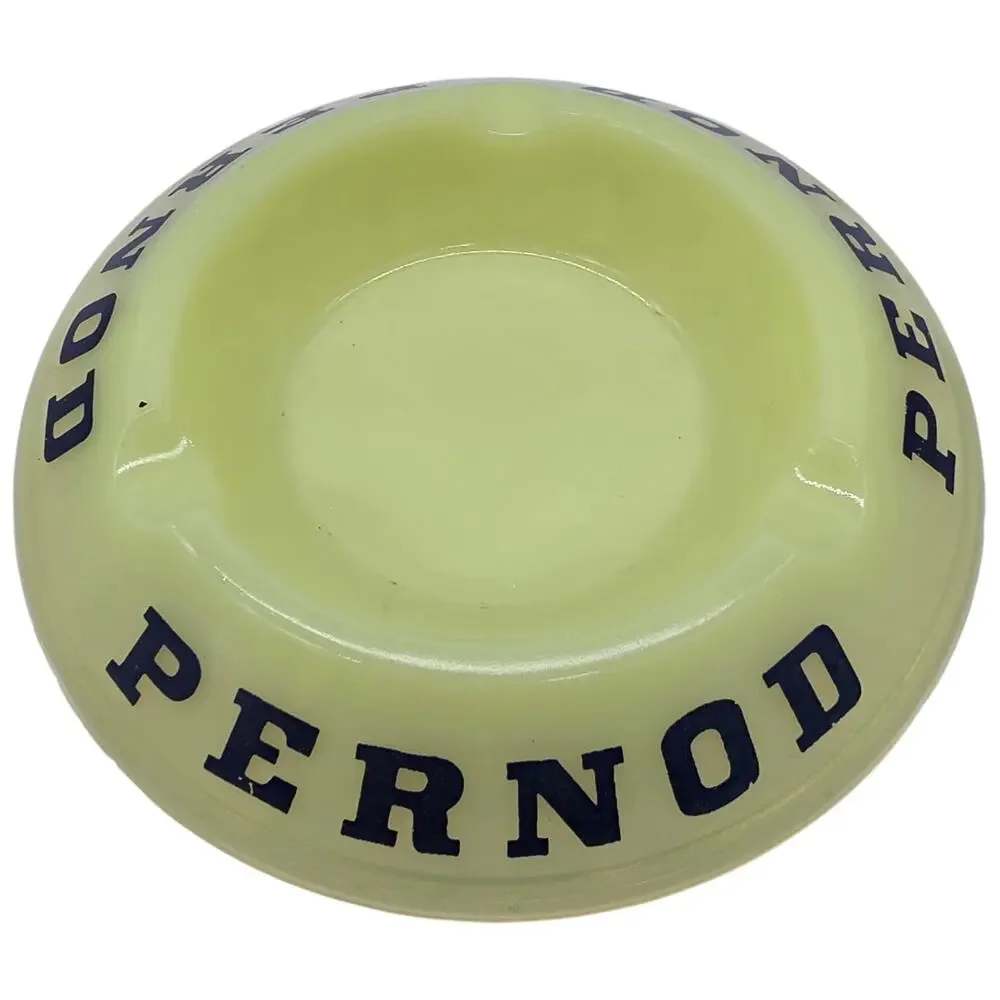 FRENCH OPALEX VASELINE OPAL PERNOD ASHTRAY SCARCE GLOWS